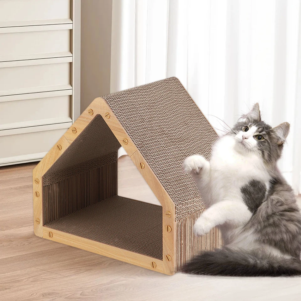 Heavy Duty Cardboard Cat Scratch House Lounger