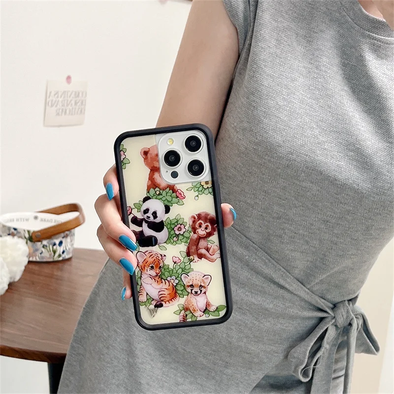 Trendy Panda-Lover Hülle Für IPhone 15 Pro – Zweiteilige Schutzhülle Mit Kratzfester Polycarbonat-Schale