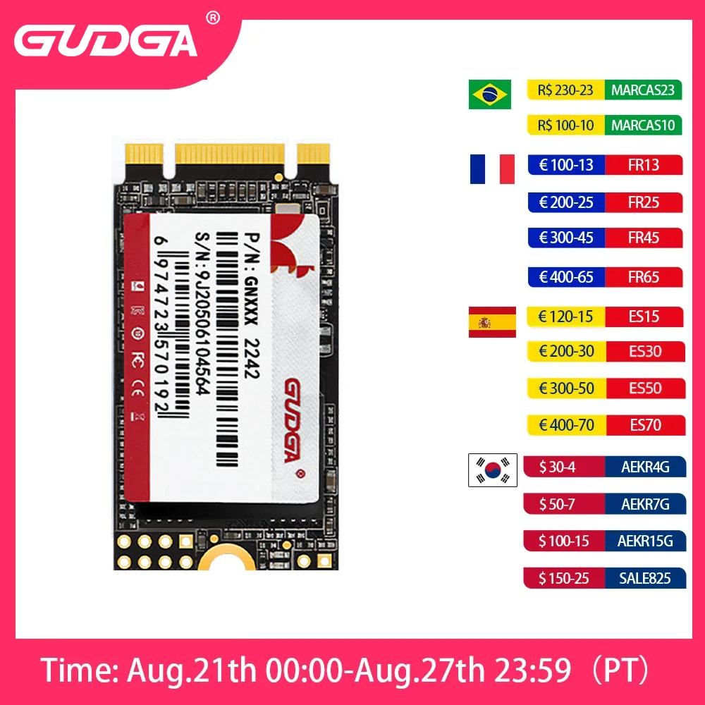 gudga m.2 ngff sata ssd 256GB 2242 通販