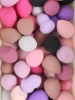 Medium Size Beauty Sponge 6/12/24/36/60 Pieces, Random Color and Shape, Foundation Mixing Beauty Sponge, Liquid, Cream and Powde 4