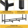 Firewood Rack Outdoor with Cover 5.3ft Firewood Log Rack Fire Log Holder Indoors Adjustable Fire Wood Rack StandBlack Waterproof 4