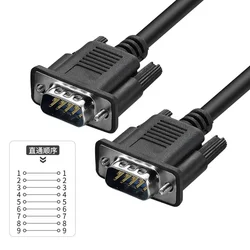Enhanced Serial Extension Cable - Male to Female, Black, Multiple Lengths Available - 3m (Male to Male)