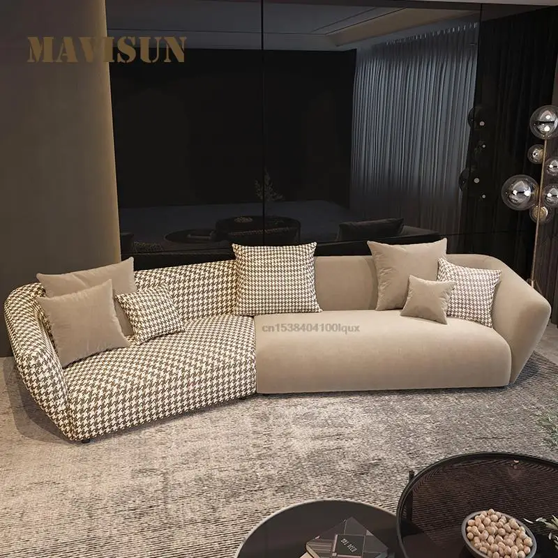 New Italian Minimalist Wash-free Technology Cloth Sofa Living Room Corner Special-shaped Designer Soft Sofa Chaise Lounge
