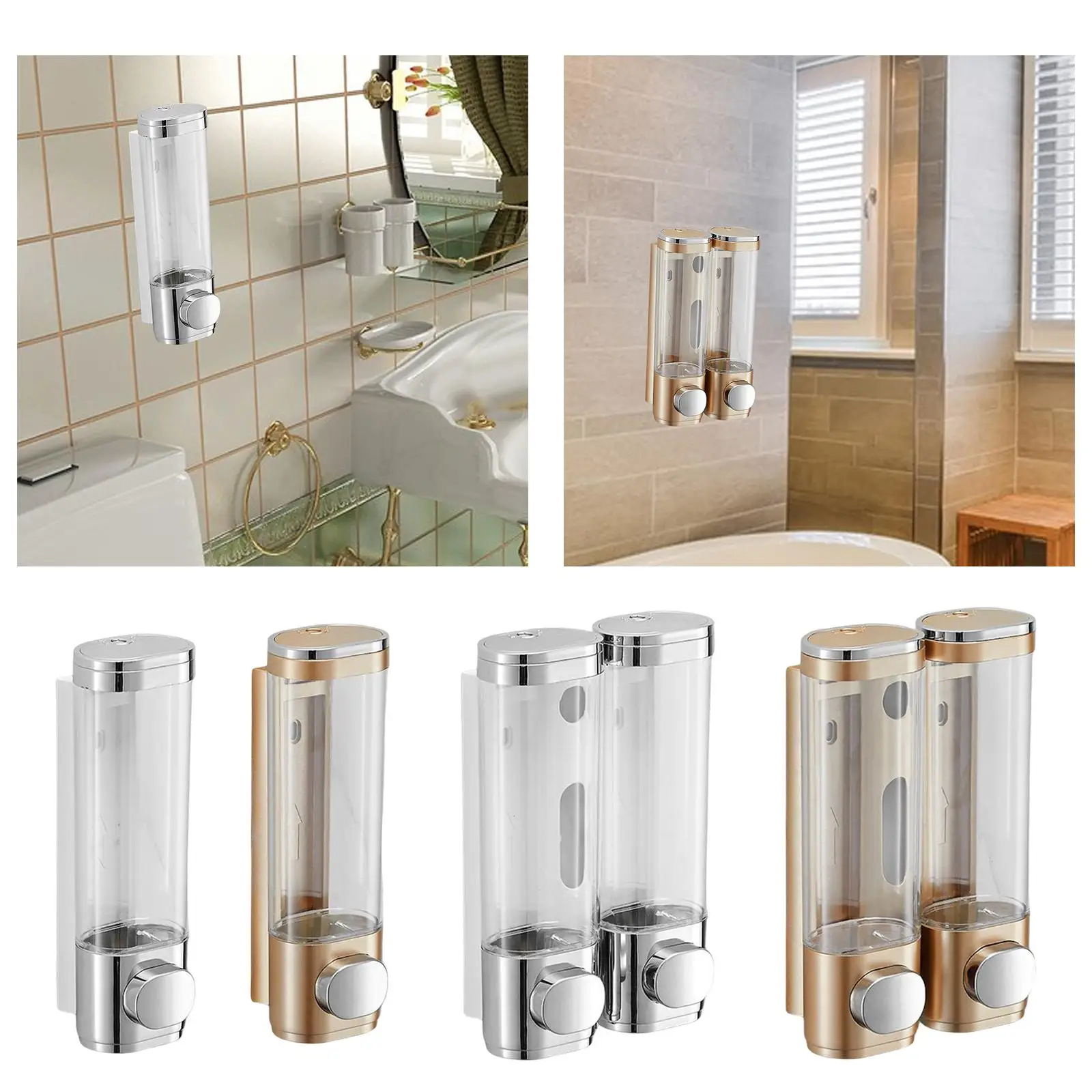Hand Wall Mounted Soap Dispenser Shower Shampoo Liquid Soap Dispenser for Bathroom Office Kitchen Restaurant School Hand Wall Mounted Soap Dispenser Shower Shampoo Liquid Soap Dispenser for Bathroom Office Kitchen Restaurant School