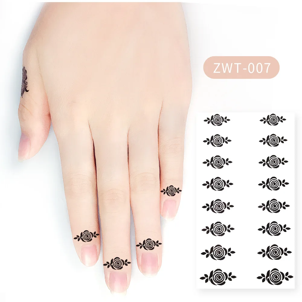 New finger tattoo stickers black finger tail stickers cartoon DIY waterproof tattoo stickers temporary tattoo