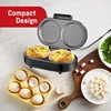 Double Mini Omelet Maker Round Non-Stick Grids Makes 2 Personalized Individual Breakfast Chaffles & Hamburger 3
