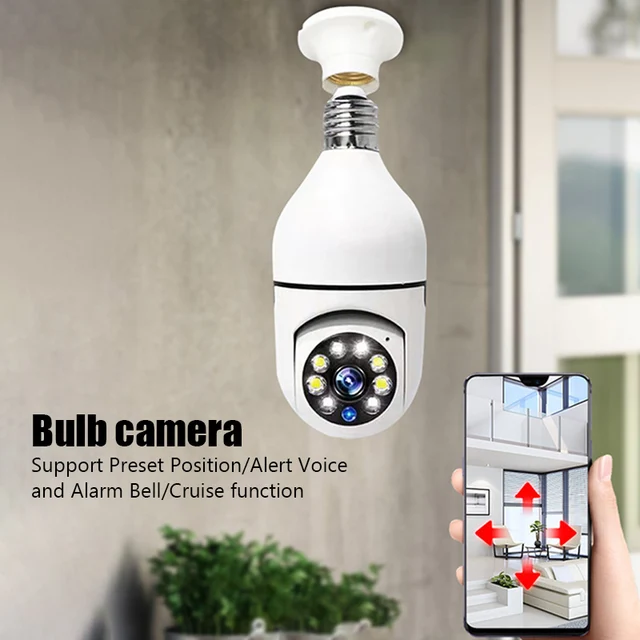 5G Wifi E27 Bulb Surveillance Camera Night Vision 5