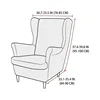 Soft Velvet Wing Chair Cover Stretch Elastic Wingback Sofa Covers Soild Color Armchair Slipcovers with Seat Cushion Slipcover 2