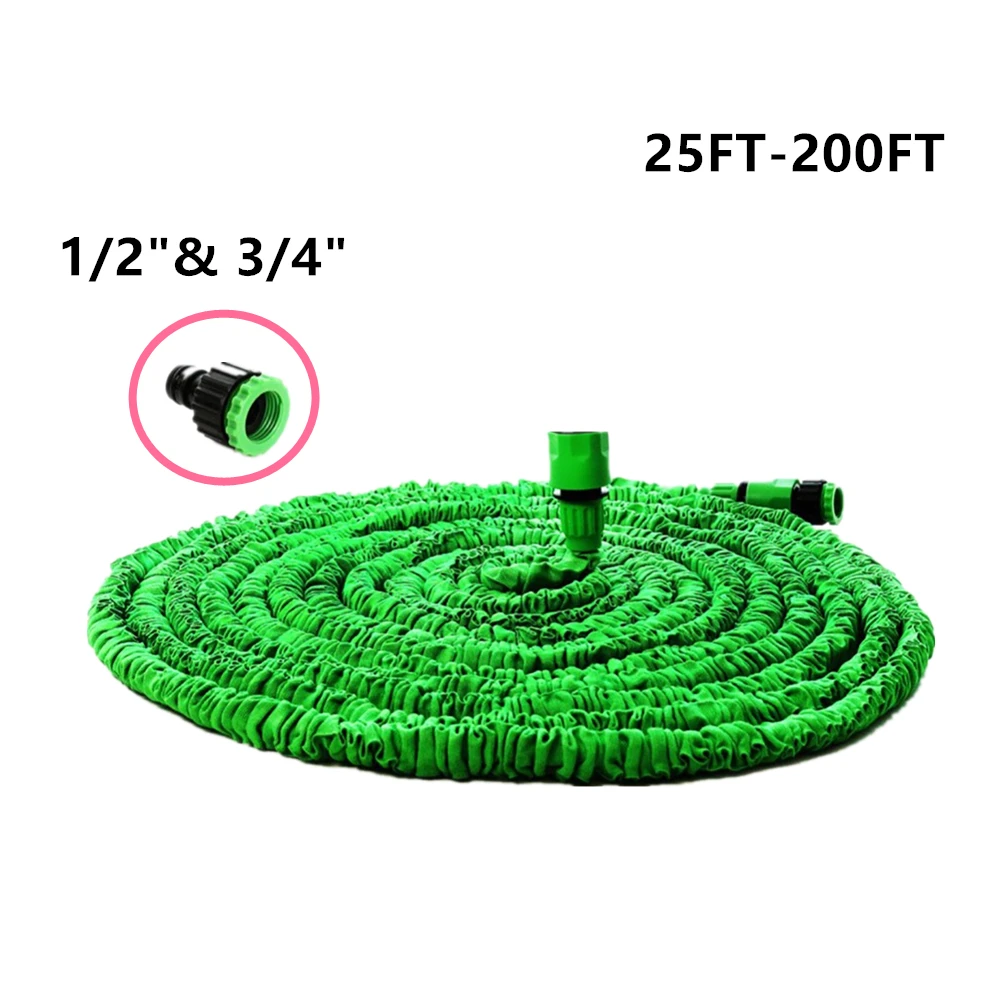 Magic Watering Hose Flexible Expandable Garden Hose Reels Water Pipe US EU Quick Connector Valve 25FT-200FT garden hose expandable magic hose expandable water hose water hose expandable hose