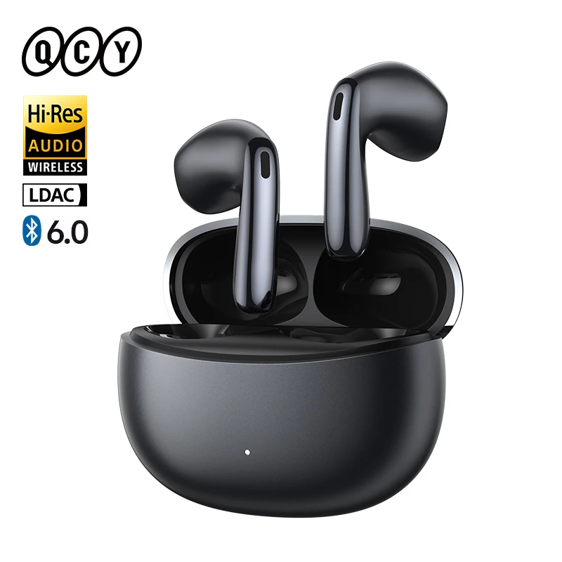 Auriculares inalámbricos QCY AilyBuds E50 HT11 con cancelación de ruido activa híbrida adaptativa de alta resolución, Bluetooth 6.0, sonido espacial, controladores de 11 mm y 40,5 horas de reproducción.