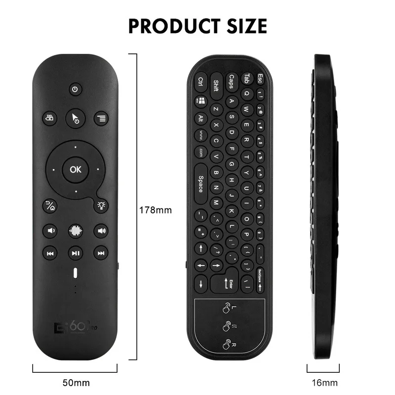 Kimtin G60S Pro Bt 2.4G Wireless Voice Air Mouse Gyro Smart Remote Control Mini Tastiera Retroilluminata Touchpad Per Android Tv Box Pc