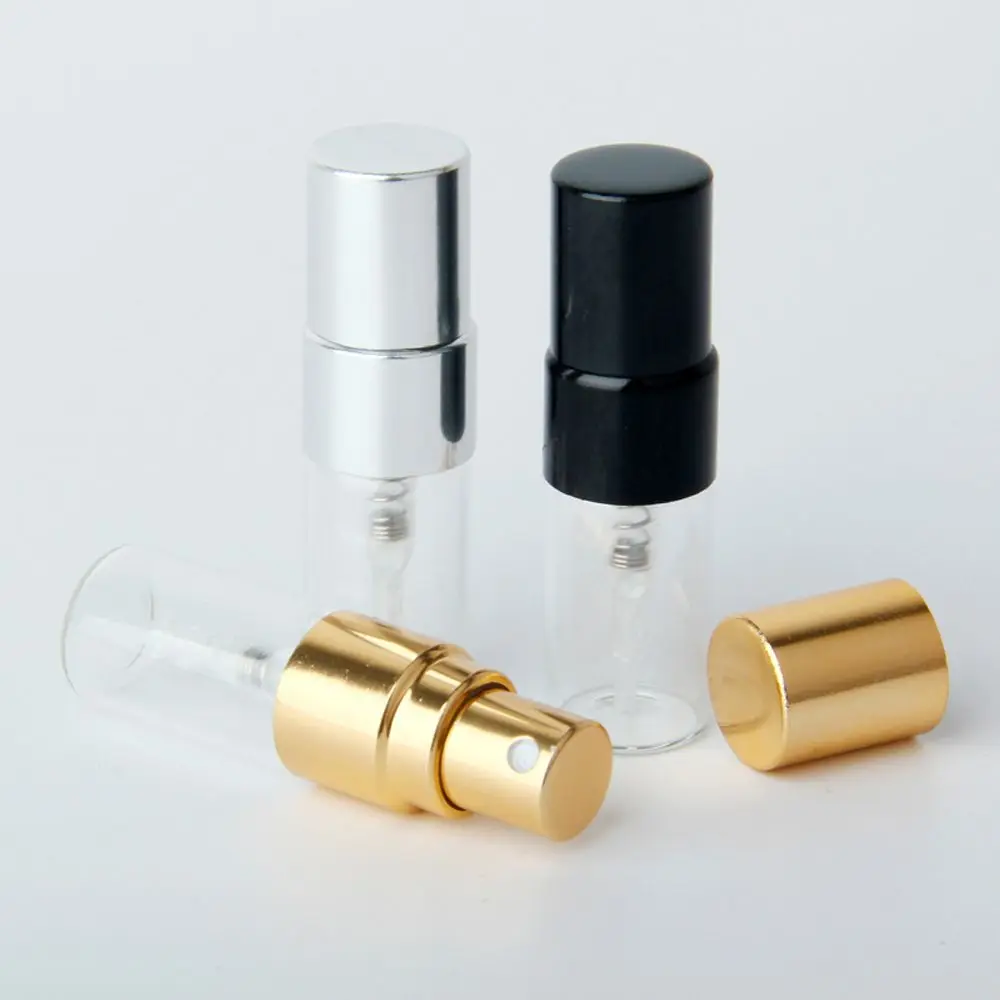 2ml New Mini Refillable Perfume Bottle Sample Spray Bottle Metal Atomizer Portable Travel Cosmetic Container Gift
