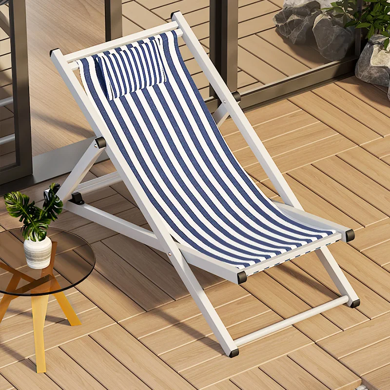 

Recliner Balcony Beach Chairs Backrest Portable Folding Home Beach Chairs Comfort Lazy Silla Plegable Outdoor Furniture QF50OC