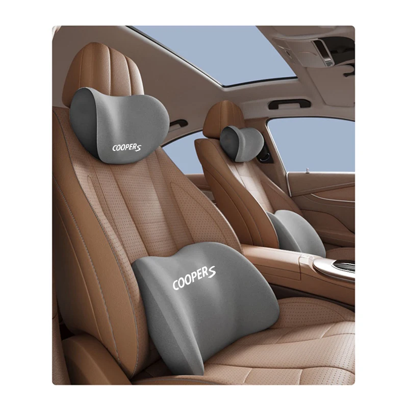 Car headrest/lumbar support neck pillow lumbar pad driver's seat backrest suitable for MINI coopers car accessories