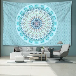 Striped Mandala Tapestry Wall Hanging - Abstract Psychedelic Bohemian Home Decor - 95cm x 70cm (Gt128 - 7)