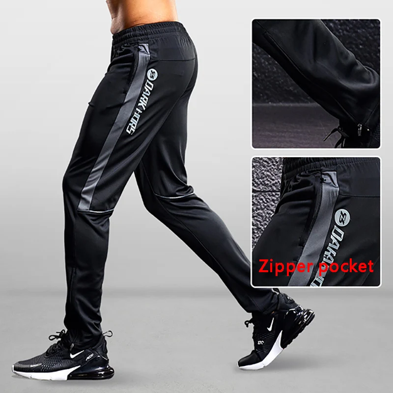 Men Sport Pants Running Pants With Zipper Pockets Soccer Training Jogging Sports Trousers Fitness Football Leggings Sweatpants running pants sport pants