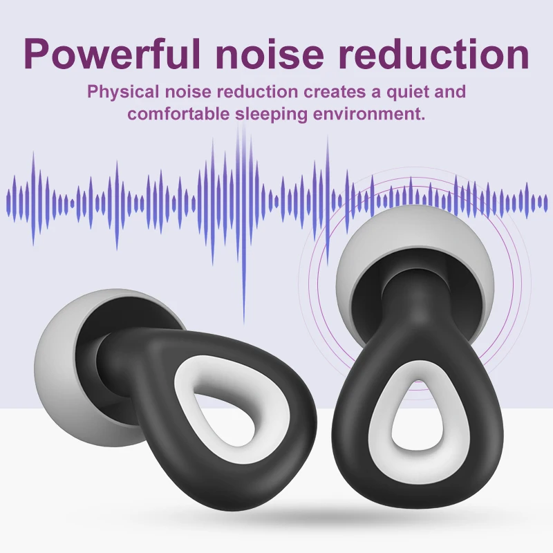 Silicone Earplugs Noise Reduction Soundproof for Swimming Travel