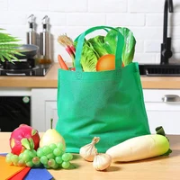 50 Pieces Non Woven Reusable Bags Multi Color Tote Gift Bags Colored Blank Tote Bags Bulk Fabric Grocery Bags Durable 2