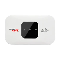 Portable 4G LTE WiFi Hotspot with Sim Card Slot and 2500mAh Battery - 100V - 240V EU Plug (Type A White 4G LTE)