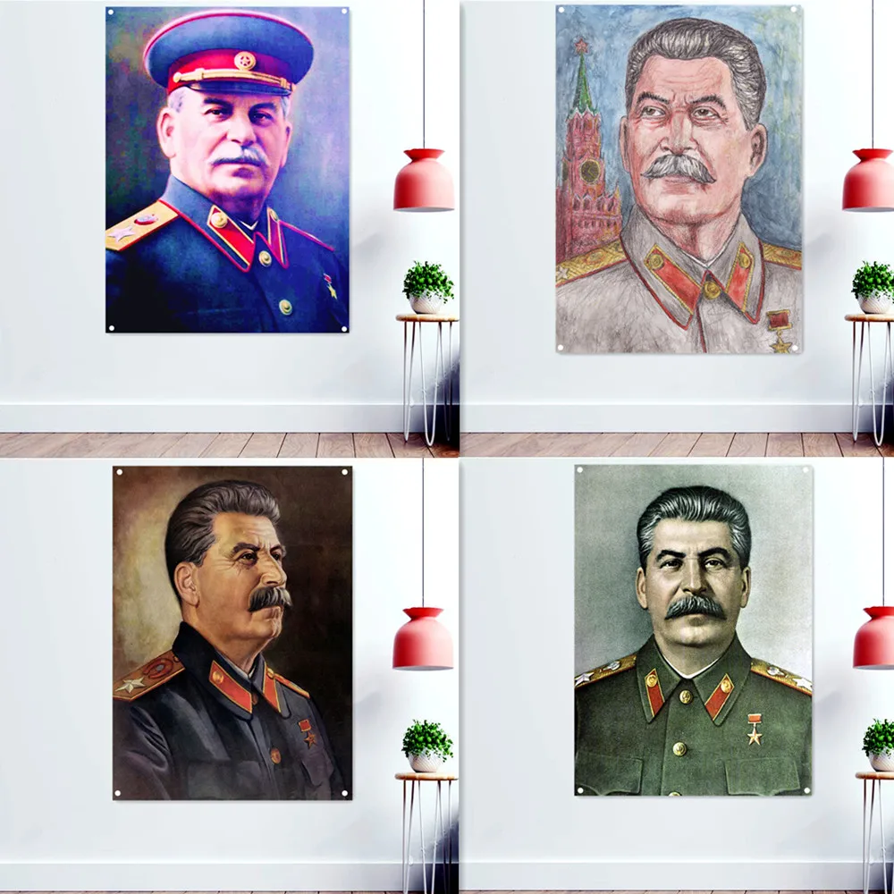 

Иосиф висарионович Сталин флаг коммунистической революции баннер настенный художественный плакат гобелен времен СССР искусственная пропагандистская картина