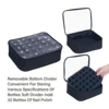 30-Bottle Large Capacity Nail Polish Organizer - Portable Stylish Makeup Bag with Removable Dividers, Holds Up to 15ml/0.5fl.oz 4