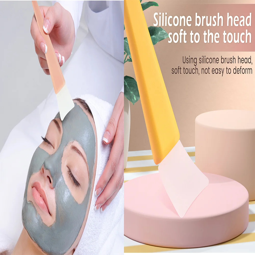 

3PCs/set 11.5cm Professional Silicone Mask Brush DIY Salon Silicone Facial Mud Mixing Brush For Skin Care Reusable Cosmetic Tool