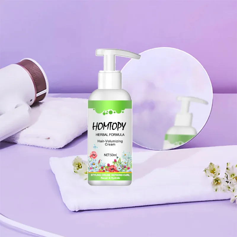 Description Picture 4 of itemCurl Booster Defining Cream Hair Curling Enhancer Moisturizing Styling Repair Curling Essence Elastin Setting Cream 50ml