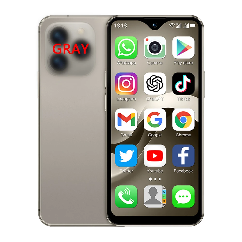 SOYES F9 Max 4G LTE Mini Smartphone Android 12 Octa-Core 4.3 Inch 6GB+128GB Mobile Phone 2750mAh Type-C OTG Small Phone Face ID