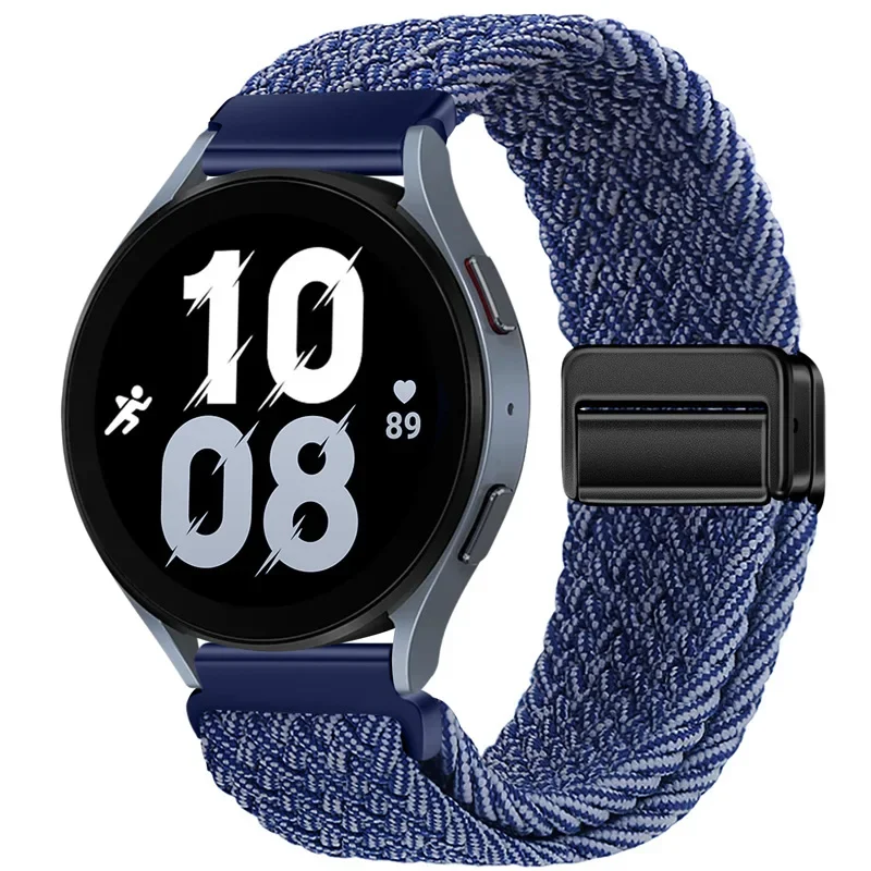 Braided Nylon Magnetic Watch Strap - 20/22mm, Comfortable Bracelet Design