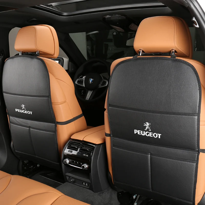 1pcs PU Leather Car Anti-Kick Pad Accessory For Peugeot 206 207 3008 301 406 108 408 607 307 807 4008 107 308 106 208 407 205