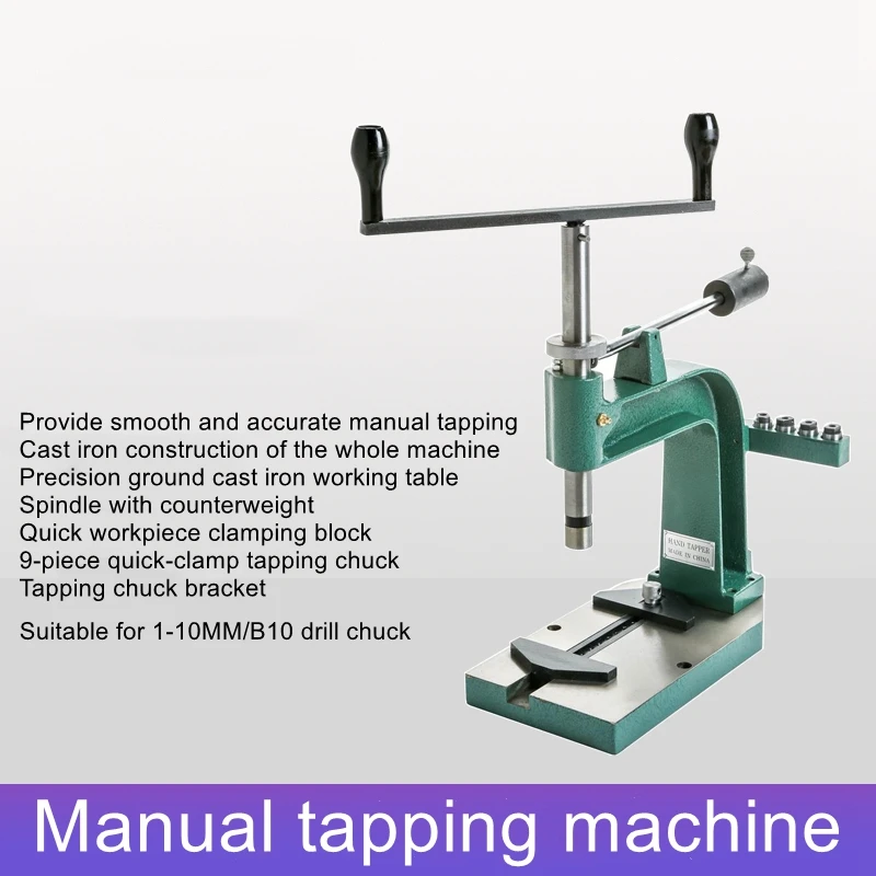 

Manual hand tapping manual tapping machine tap screw machine chuck cast iron tapping machine