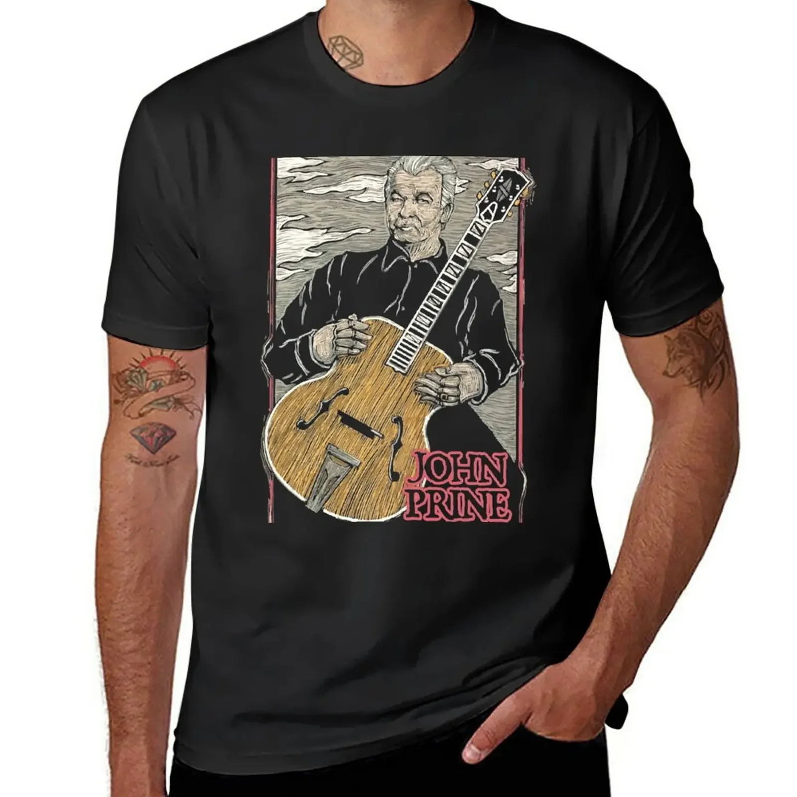 

Retro American Folk Music Gift -John Prine T-Shirt graphics tees mens t shirts