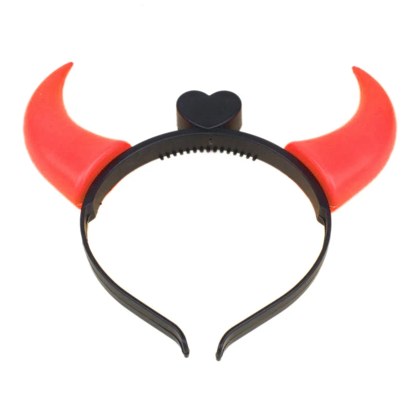 Halloween Led Funny Glow Devil Horn Light Up Headband Hair Hoops Flashing Children Adults Halloween & Christmas Party Decor