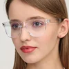 Finished Myopia glasses Transparent White Plastic Frame 2140 Eyewear Diopters 0 -0.5 -1 -1.5 -2 -2.5 -3 -3.5 -4 5