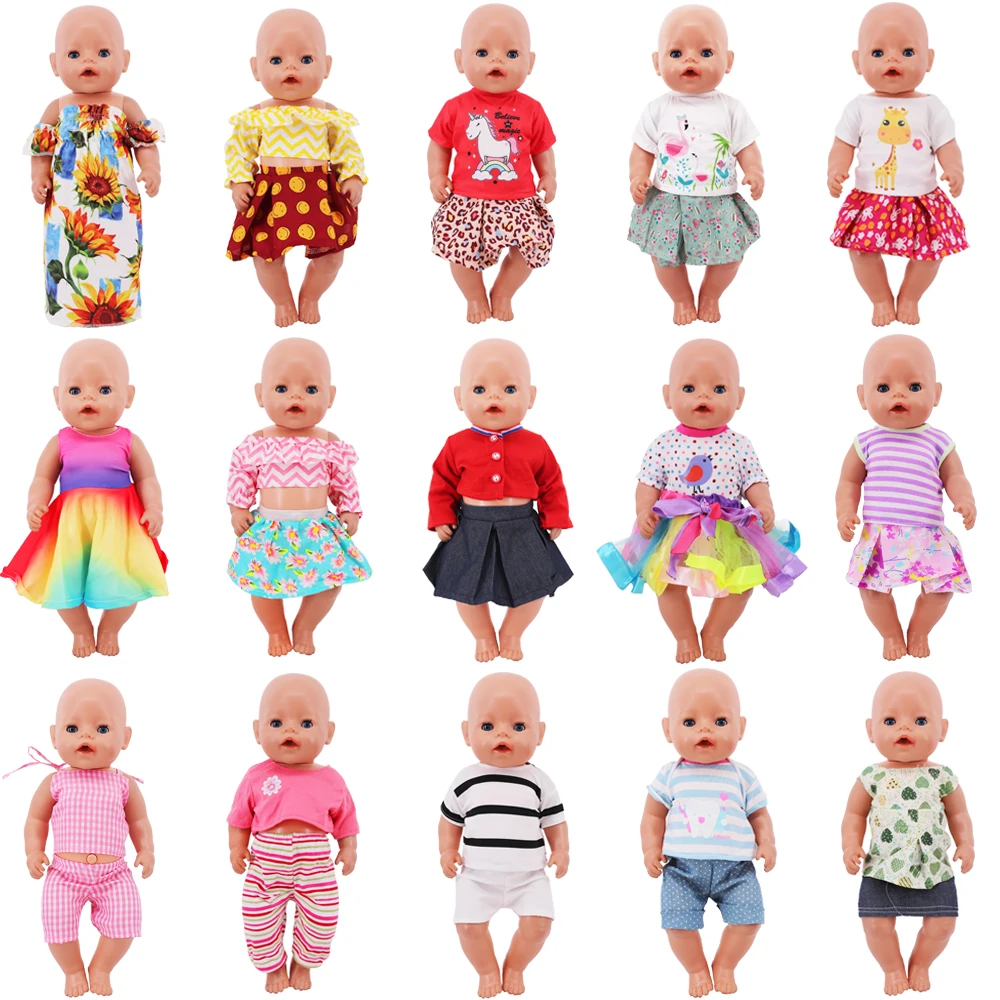 

Одежда для кукол, штаны, короткая юбка, аксессуары для новорожденных 43 см и 18-дюймовые американские популярные игрушки для девочек нашего поколения, подарок для детей
