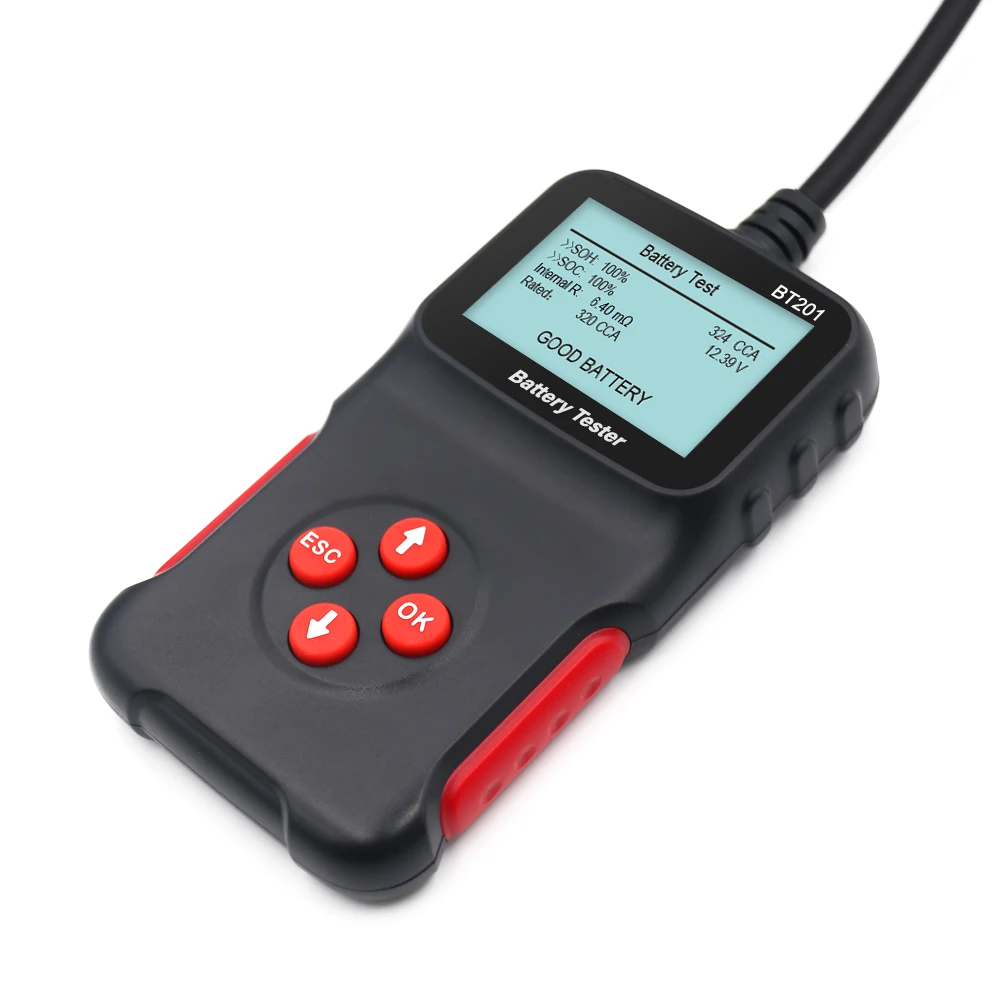 Excellent Car Battery Tester 12V Digital Analyzer Tester with LCD Screen BT201 Cranking Charging Circut Diagnostic Tool