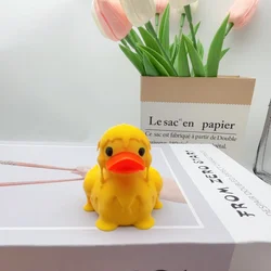 Whimsical Melted Duck Ornaments for Home, Garden, and Car Decor (Yellow)