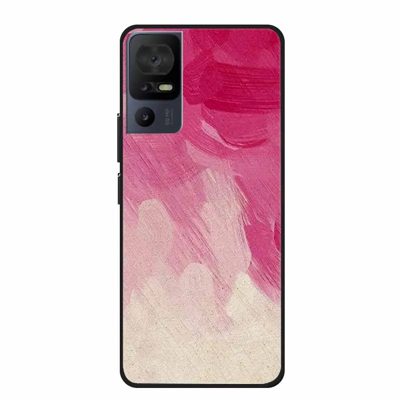 Luxury Silicone Protective Soft Phone Case with Marble Art Design in Vibrant Colors