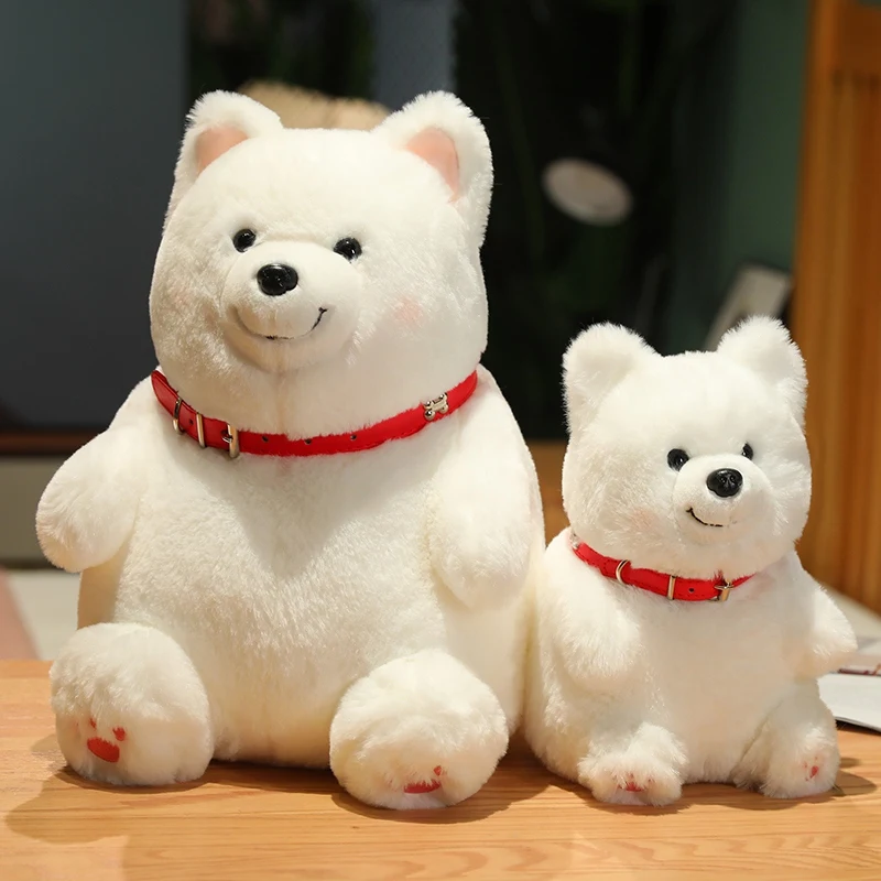 

Yeye Dog Samoye Cartoon Animal Image Indoor Room Decoration Soft Pillow Cushion High Quality Plush Toy Easter Gift