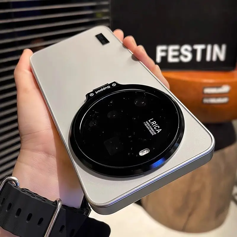 Ultra Thin Frosted Full Cover Case with Lens Protection and Anti-Drop Bracket