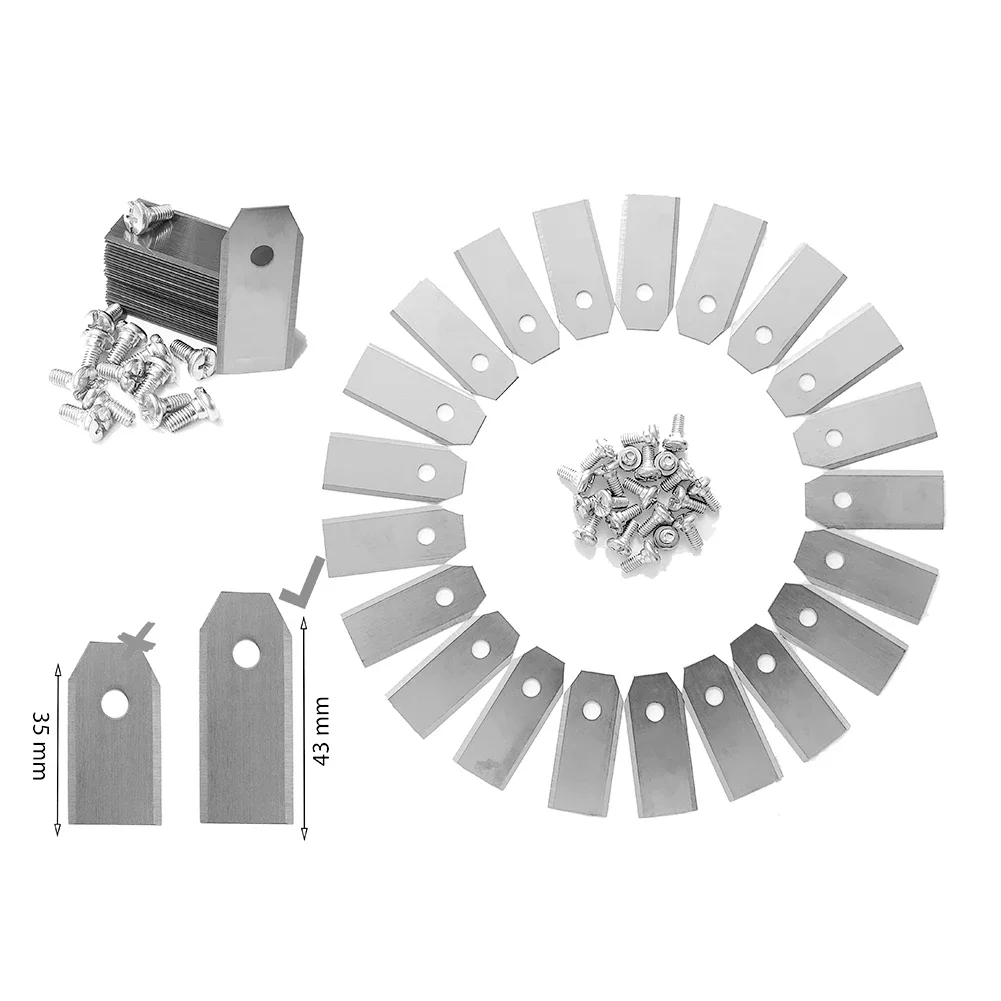 Hoja De Cuchillo De Titanio, 30 Piezas, Para Husqvarna Automower Gardena Meec Silver 98554645