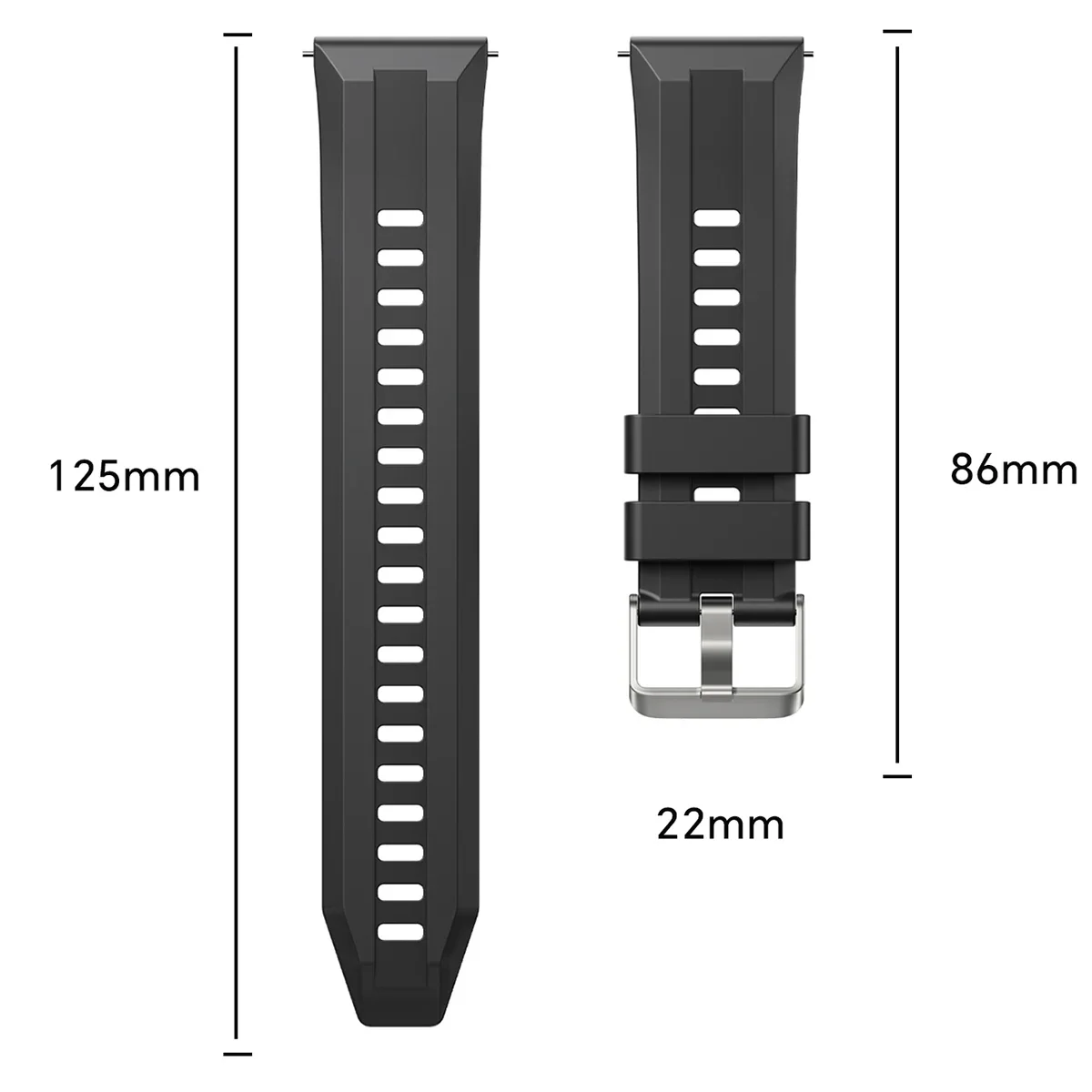 Silicone Smart Watch Band: 22mm Strap Replacement