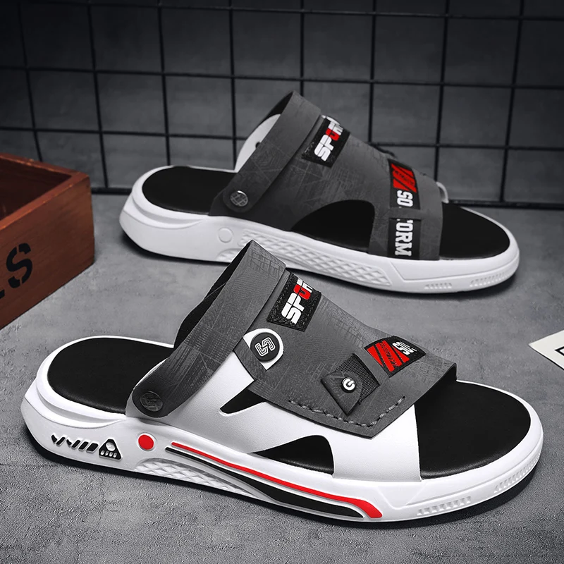 Men Sandals Slippers Leather Casual Outdoor Beach Slides Summer Male Shoes 2 Wear Flip-Flops Walking Fisherman leather sandals fashion sandals beach sandals