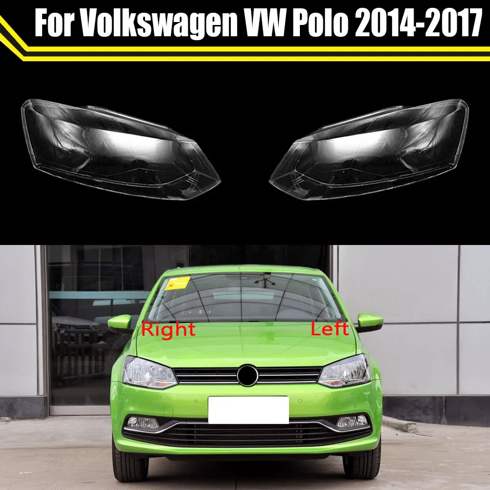 Transparent Light Caps For Volkswagen Vw Polo 2014 2018 Car Front Headlight Lens Cover Auto