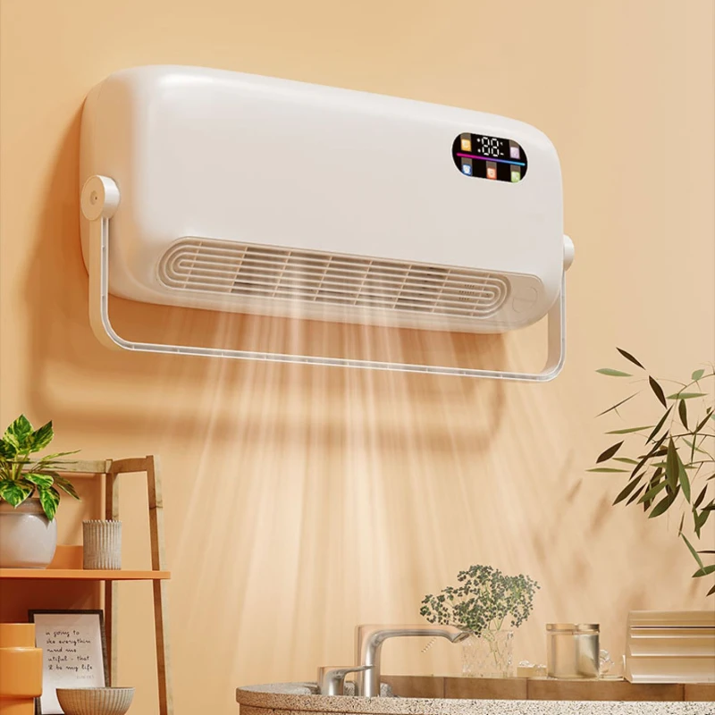 Mini airconditioner, aan de muur gemonteerde luchtkoeler en verwarming met timer, luchtgordijnventilator met afstandsbediening, binnenventilator voor over de deur, airconditionings