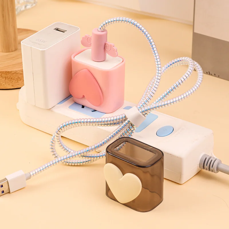 Silicone Charger Case Mobile Phone Cable Protector USB Data Cable Ties for Apple Iphone 18/20W Phone Charger Adapter Fundas