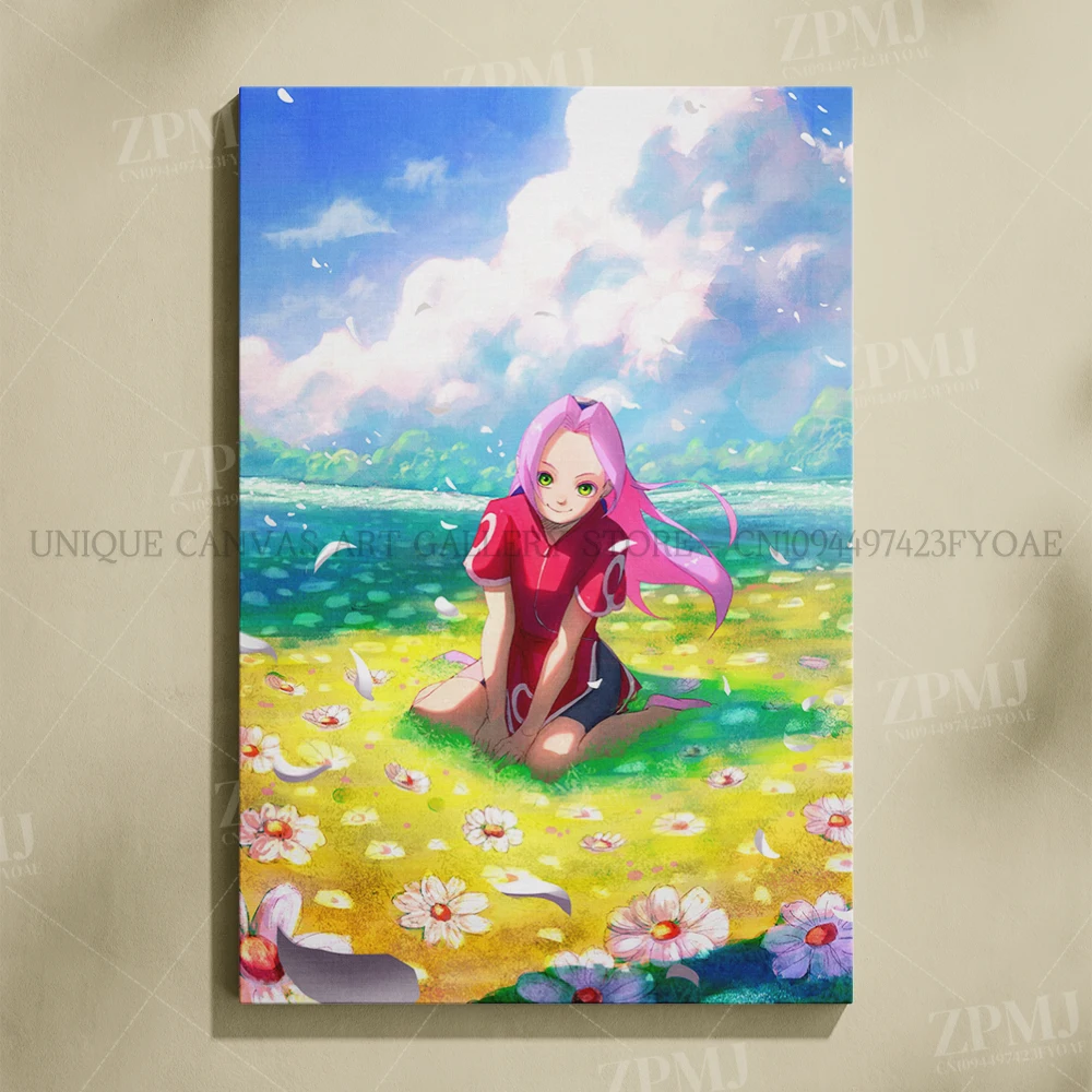Anime Wall Art: Uchiha Madara Canvas Painting - Japanese Style Home Decor