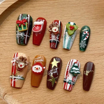 Christmas Handmade Press on Nails 1
