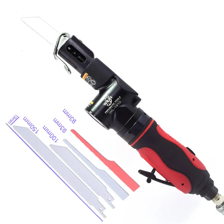 Wilin Multipurpose Air Body Saber Saw Gear Driven Pneumatic Saw Files Kit Sheet Metal Reciprocating Saw 10mm Aluminum