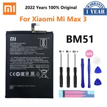 100% Orginal Xiao mi  BM51 5500mAh Battery For Xiaomi Max 3 Max3 MiMax3 High Quality Phone Replacement Batteries
